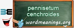 WordMeaning blackboard for pennisetum cenchroides